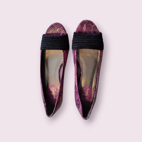 Cole Haan Air Women's Purple Snakeskin Style Peep Toe Wedge Pump Sz 10.5 B‎ - Picture 9 of 9